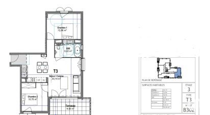 Appartement 3 pièces de 61 m² à Antibes (06160)