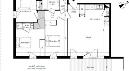 Appartement 4 pièces de 84 m² à Le Taillan-Médoc (33320)