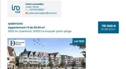 Apartment 3 rooms of 60 m² in Le Touquet-Paris-Plage (62520)