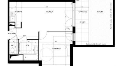 Apartment 2 rooms of 48 m² in Brunoy (91800)
