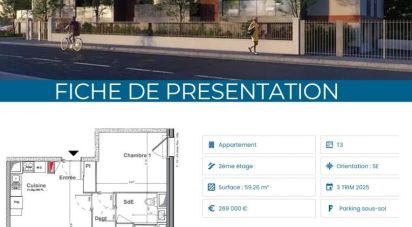 Appartement 3 pièces de 59 m² à Saint-Jean-le-Blanc (45650)