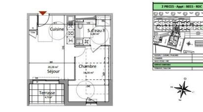 Appartement 2 pièces de 41 m² à Montbazon (37250)