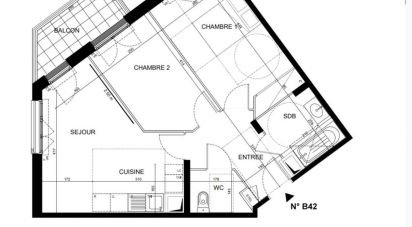 Appartement 3 pièces de 61 m² à La Courneuve (93120)