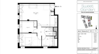 Appartement 3 pièces de 69 m² à Vertou (44120)