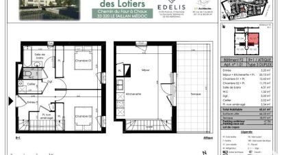 Appartement 3 pièces de 65 m² à Le Taillan-Médoc (33320)
