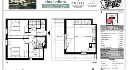 Appartement 3 pièces de 64 m² à Le Taillan-Médoc (33320)