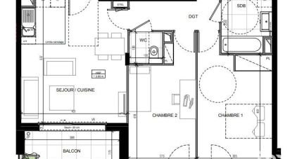 Appartement 3 pièces de 62 m² à Vanves (92170)