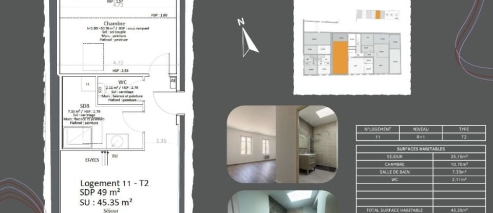 Apartment 2 rooms of 46 m² in Libourne (33500)
