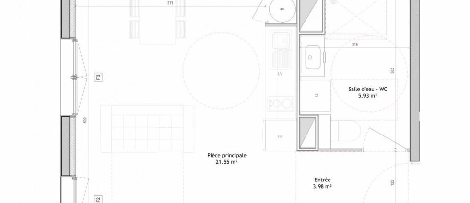 Appartement 1 pièce de 31 m² à Clermont-Ferrand (63000)