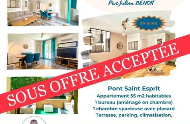 Apartment 3 rooms of 55 m² in Pont-Saint-Esprit (30130)