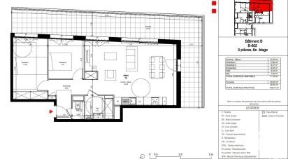Appartement 3 pièces de 71 m² à Bordeaux (33100)