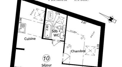Appartement 2 pièces de 27 m² à Meudon (92190)