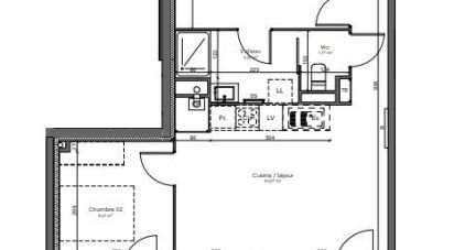 Appartement 3 pièces de 60 m² à Gujan-Mestras (33470)