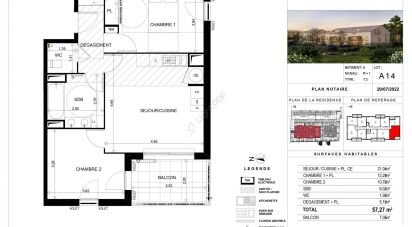 Appartement 3 pièces de 57 m² à La Crau (83260)