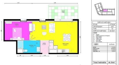 Appartement 2 pièces de 46 m² à Vezin-le-Coquet (35132)