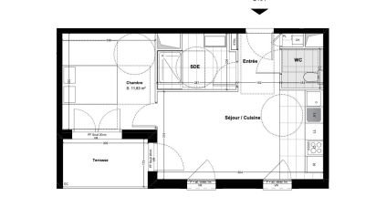Appartement 2 pièces de 41 m² à Cabourg (14390)