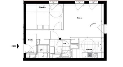 Appartement 3 pièces de 62 m² à Cabourg (14390)