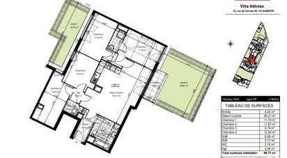 Appartement 5 pièces de 96 m² à Sannois (95110)