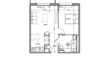 Appartement 2 pièces de 41 m² à Biganos (33380)