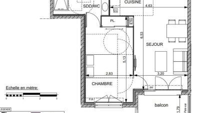 Appartement 2 pièces de 43 m² à Nice (06300)