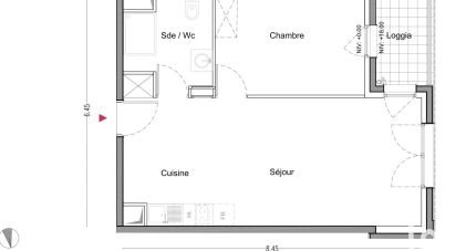 Appartement 2 pièces de 47 m² à La Courneuve (93120)