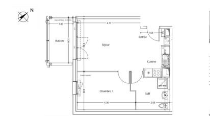 Appartement 2 pièces de 44 m² à Dax (40100)