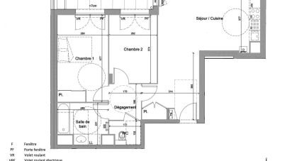 Appartement 3 pièces de 64 m² à Jassans-Riottier (01480)