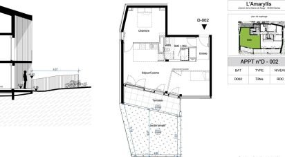 Appartement 2 pièces de 54 m² à Nantes (44300)