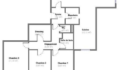 Appartement 5 pièces de 97 m² à Noisiel (77186)
