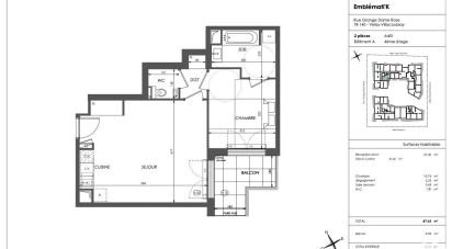 Appartement 2 pièces de 47 m² à Vélizy-Villacoublay (78140)