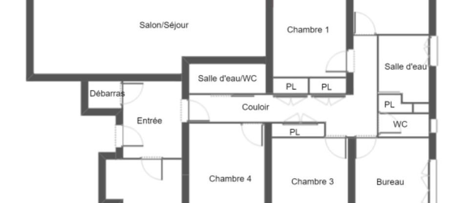Apartment 6 rooms of 143 m² in Angers (49000)