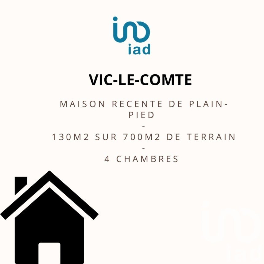 Maison traditionnelle 5 pièces de 130 m² à Vic-le-Comte (63270)