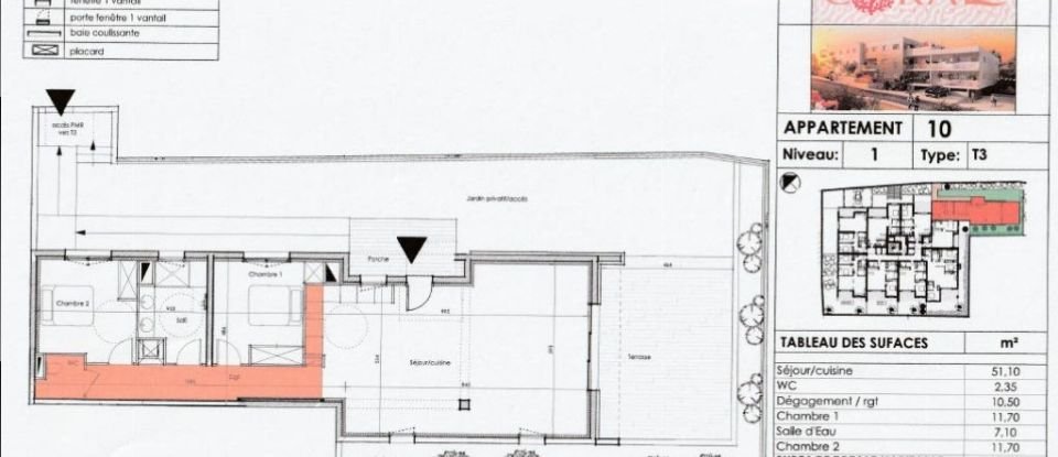 Apartment 3 rooms of 94 m² in LE CAP D'AGDE (34300)