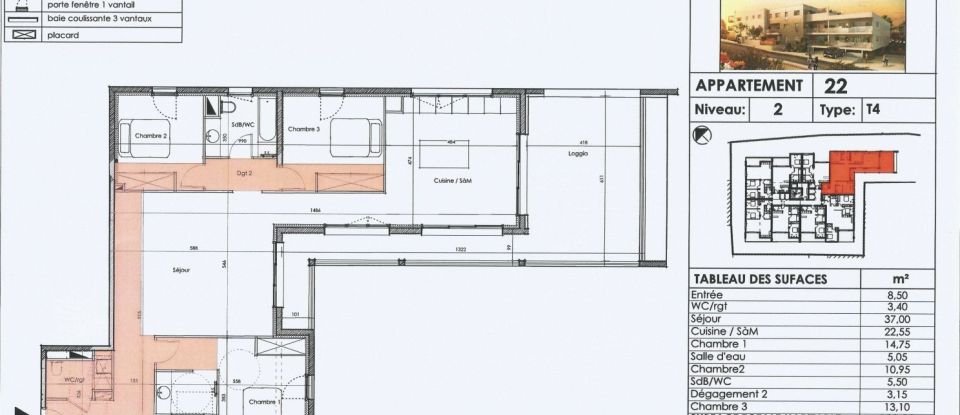 Appartement 4 pièces de 123 m² à LE CAP D'AGDE (34300)