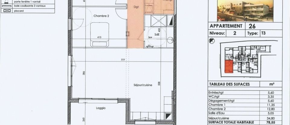 Apartment 3 rooms of 78 sq m in LE CAP D'AGDE (34300)