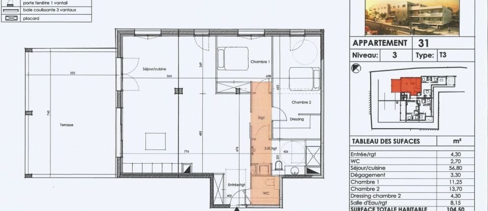 Apartment 3 rooms of 104 m² in LE CAP D'AGDE (34300)