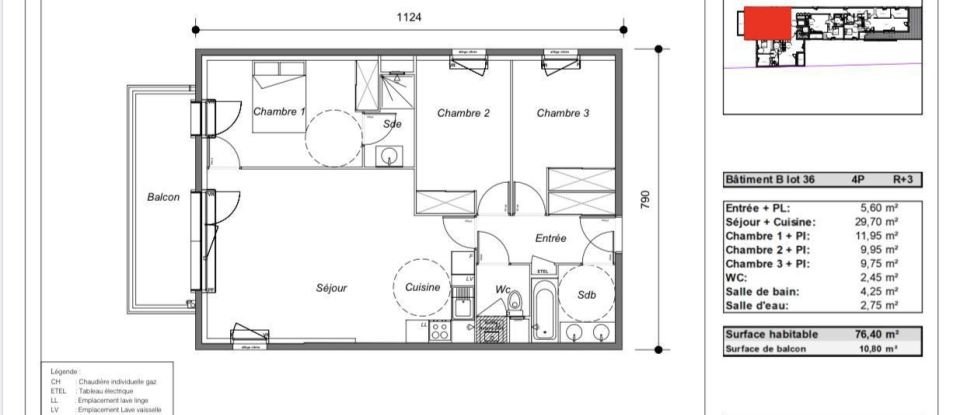 Apartment 4 rooms of 76 sq m in Dammarie-les-Lys (77190)