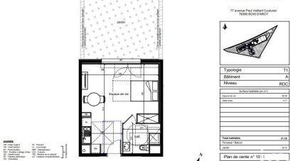 Appartement 1 pièce de 31 m² à Bois-d'Arcy (78390)