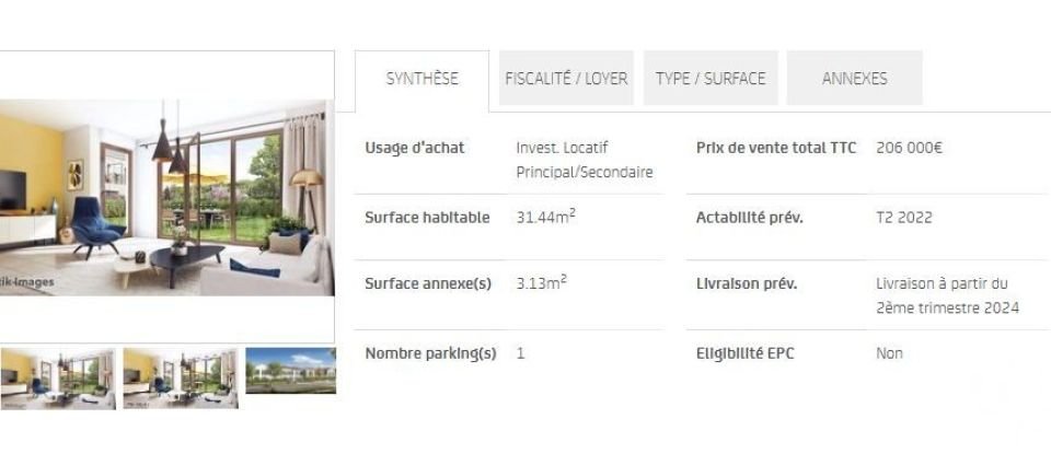Apartment 1 room of 31 sq m in Bois-d'Arcy (78390)