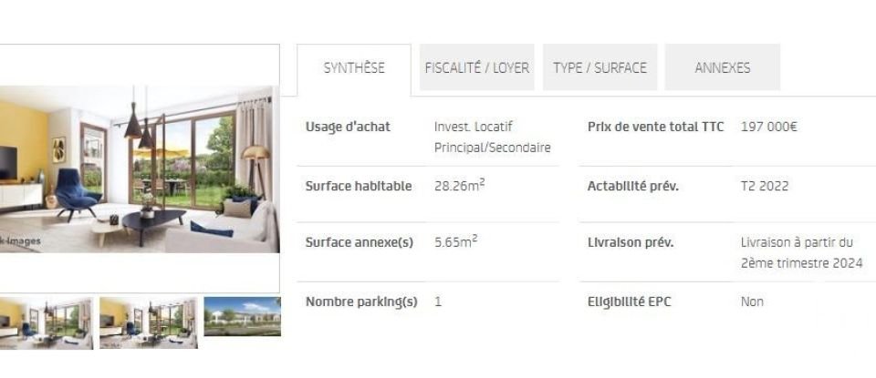 Apartment 1 room of 28 sq m in Bois-d'Arcy (78390)