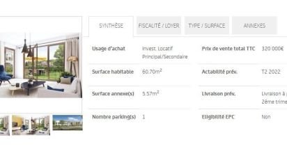 Appartement 3 pièces de 60 m² à Bois-d'Arcy (78390)