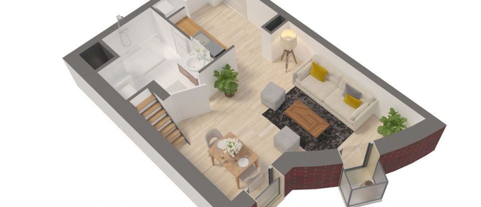 Duplex 2 rooms of 40 m² in Rennes (35000)