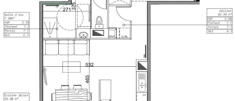 Appartement 3 pièces de 73 m² à Valmondois (95760)