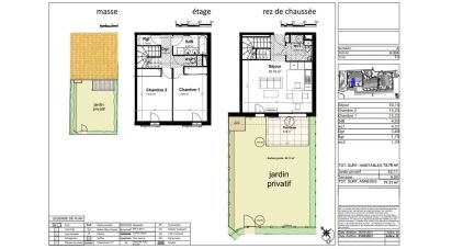 Appartement 3 pièces de 73 m² à Aix-en-Provence (13080)