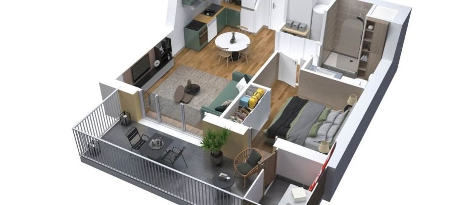 Appartement 2 pièces de 39 m² à Mimizan (40200)