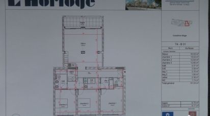 Appartement 4 pièces de 91 m² à Le Mans (72000)