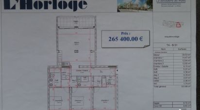 Appartement 4 pièces de 102 m² à Le Mans (72000)