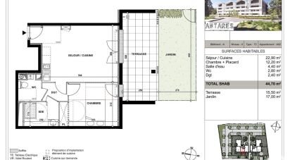 Appartement 2 pièces de 45 m² à Lons (64140)