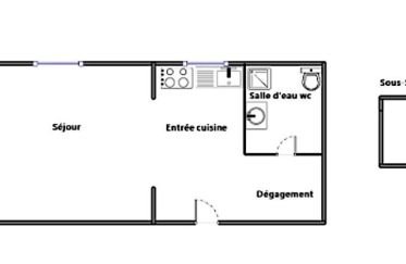 Apartment 2 rooms of 24 m² in Gagny (93220)