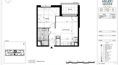 Appartement 2 pièces de 41 m² à Orléans (45000)